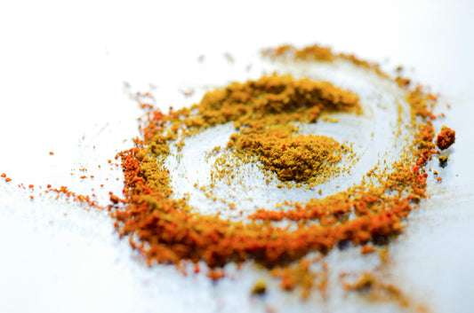 yellow turmeric powder used in clay face mask 